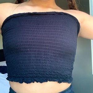 Ivy & Main rutched black tube top